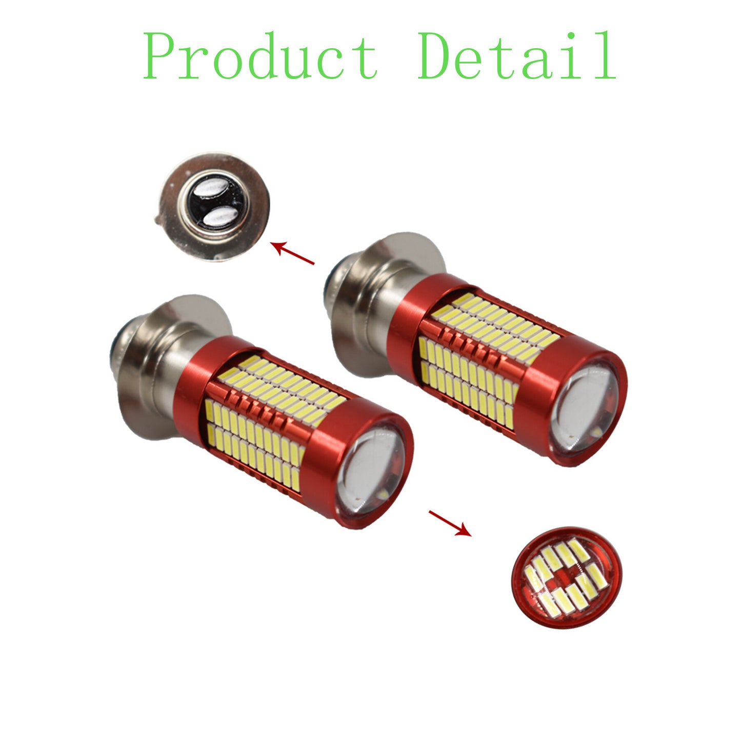ALL-CARB 2 Pack H6M 70023 102LED 6000K White Headlight Bulb Replacement for Yamaha 700 700R 2006-2018