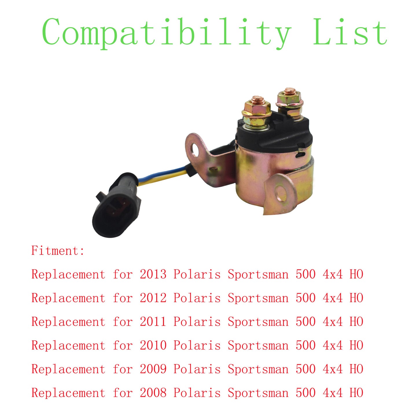 ALL-CARB Starter Relay Solenoid Replacement for Polaris Sportsman 500 4x4 HO 2008-2013
