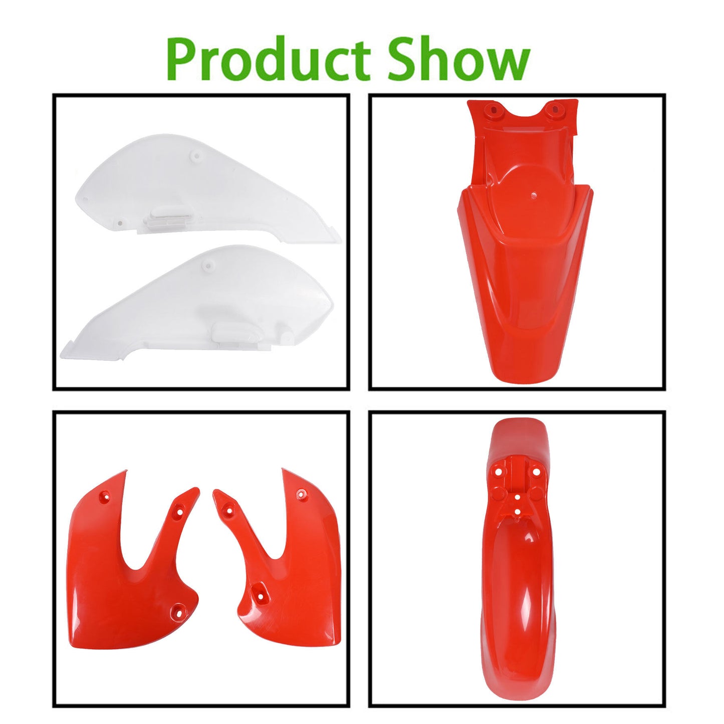 ALL-CARB Plastic Fender Fairing Replacement for Kawasaki KX 65 KLX 110 KLX110 DRZ110 Suzuki RM65 Red
