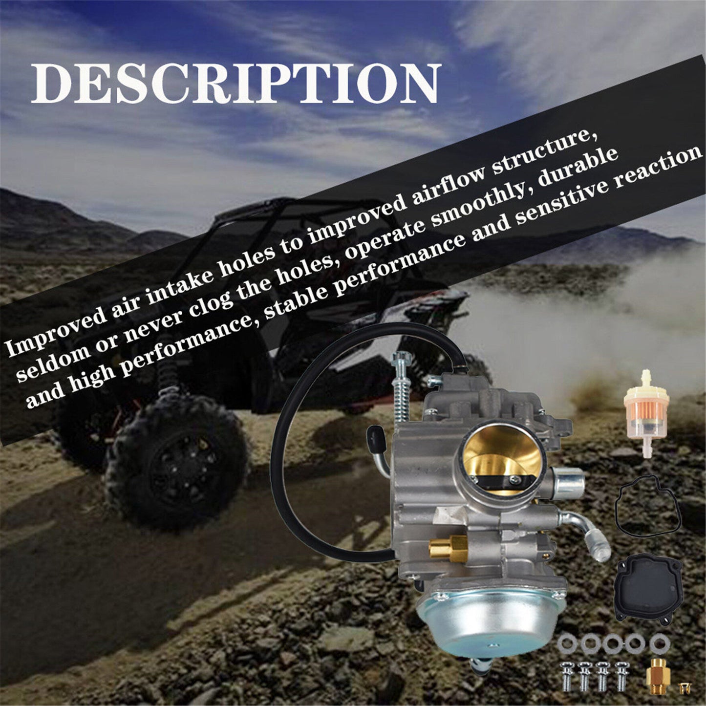 Carburetor Carb Fit for 1995-1998 Polaris Magnum 425/2001-2005 Sportsman 500 4x4 HO / 2001 Sportsman 500 Duse RSE 4X4 HO / 2010-2012 Sportsman 4X4 500 HO