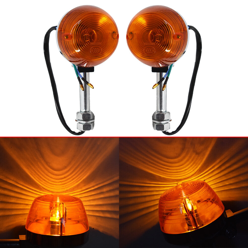 ALL-CARB 2 Pcs Motorcycle Turn Signal Light Lamp 12mm 12V Replacement for Honda C70 CT70 CT90 XL100 CB350 CM400 CB450 CB750