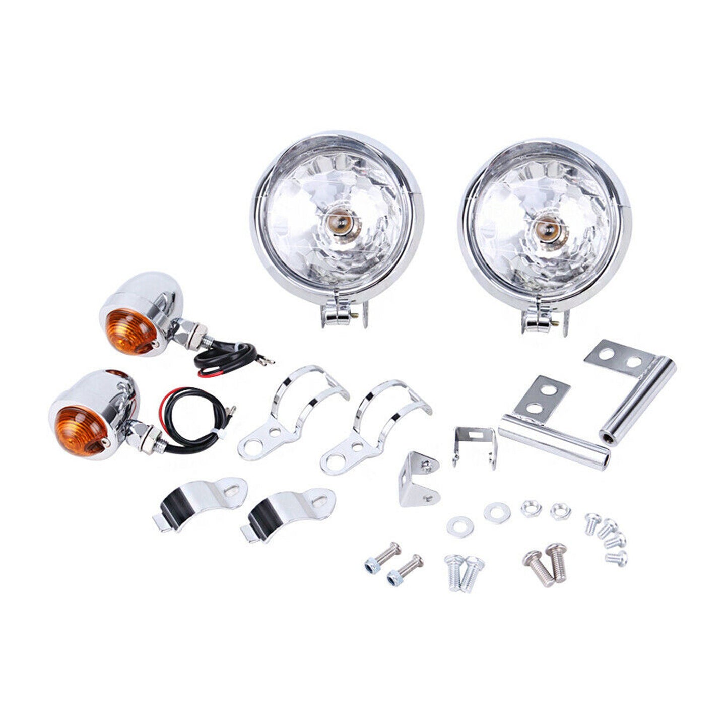 ALL-CARB Motorcycle Driving Passing Turn Signal Spot Fog Light Bar Replacement for Honda Kawasaki Yamaha Suzuki