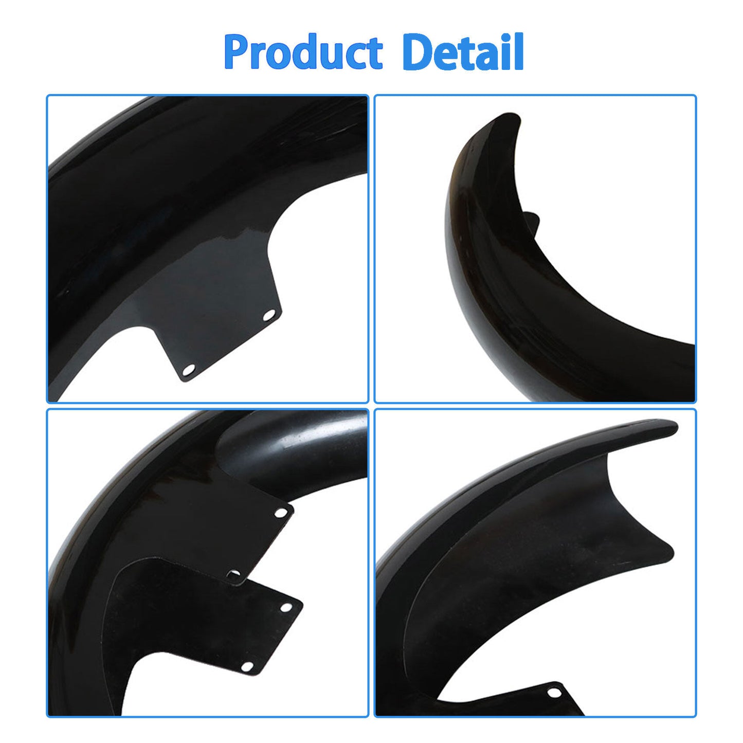ALL-CARB Glossy Black 21 Inch Wrap Front Fender Replacement for Touring Glide Baggers