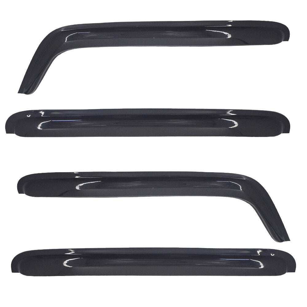 ALL-CARB Window Vent Visors Shade Sun Rain Wind Guards Deflectors Cover Acrylic Replacement for 2007-2018 Wrangler JK 4-Door Outside 4 Pieces Black