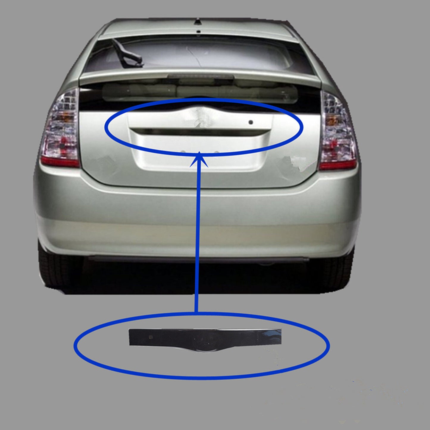 ALL-CARB Black Glossy Look Liftgate Tailgate Handle Replacement for Toyota Prius 2004-2009 Hatchback 4-Door 76801-47040-C0 76801-47060-C0 76801-47030-C0 76801-47050-C0