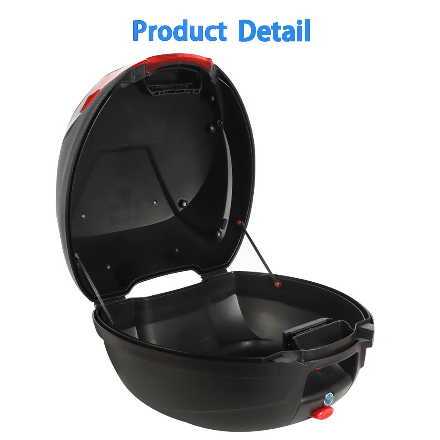 ALL-CARB Motorcycle Tour Tail Box Scooter Trunk Luggage Top Lock Storage Carrier Case with Soft Backrest and Quick Release System 32L Capacity