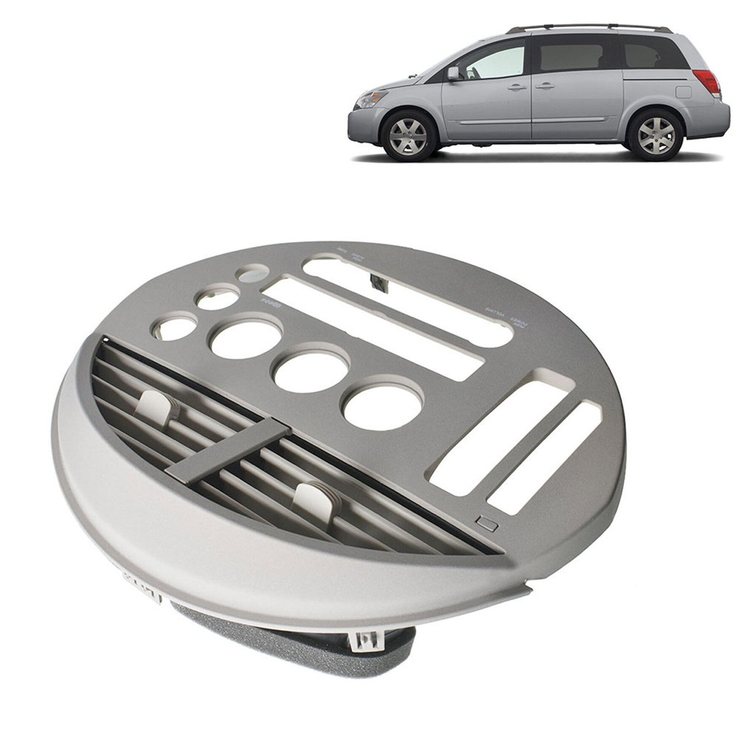 ALL-CARB Instrument Gauge Panel Center Console Dashboard Cover Bezel Replacement for 2004-2005 Nissan Quest Beige