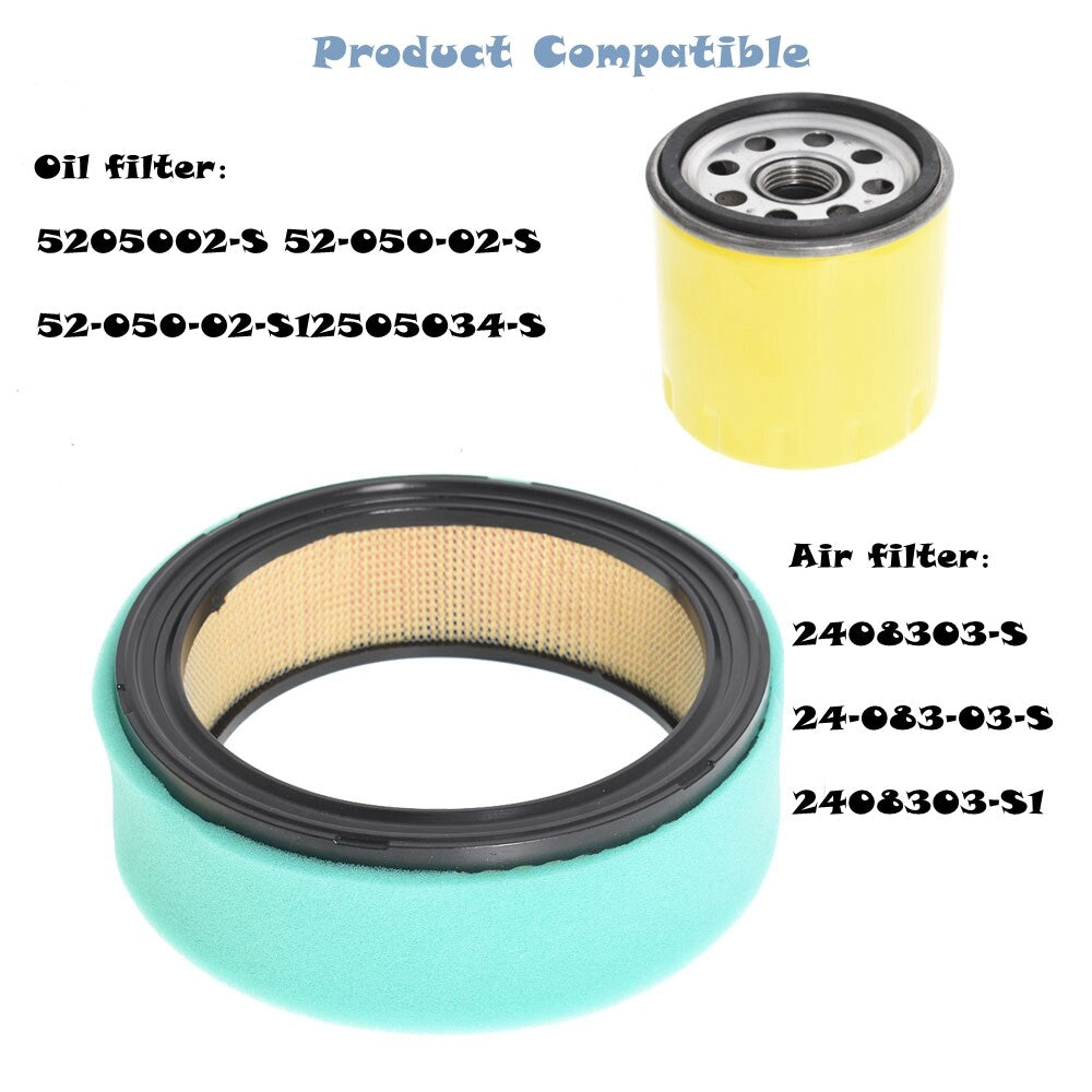 ALL-CARB 24-083-03-S Air Filter Replacement for Kohler CH18 CH25 CV18 CV25 CH730 CH740 CV675 CV740 18HP-25HP OHV Engine 52-050-02-S Oil Filter