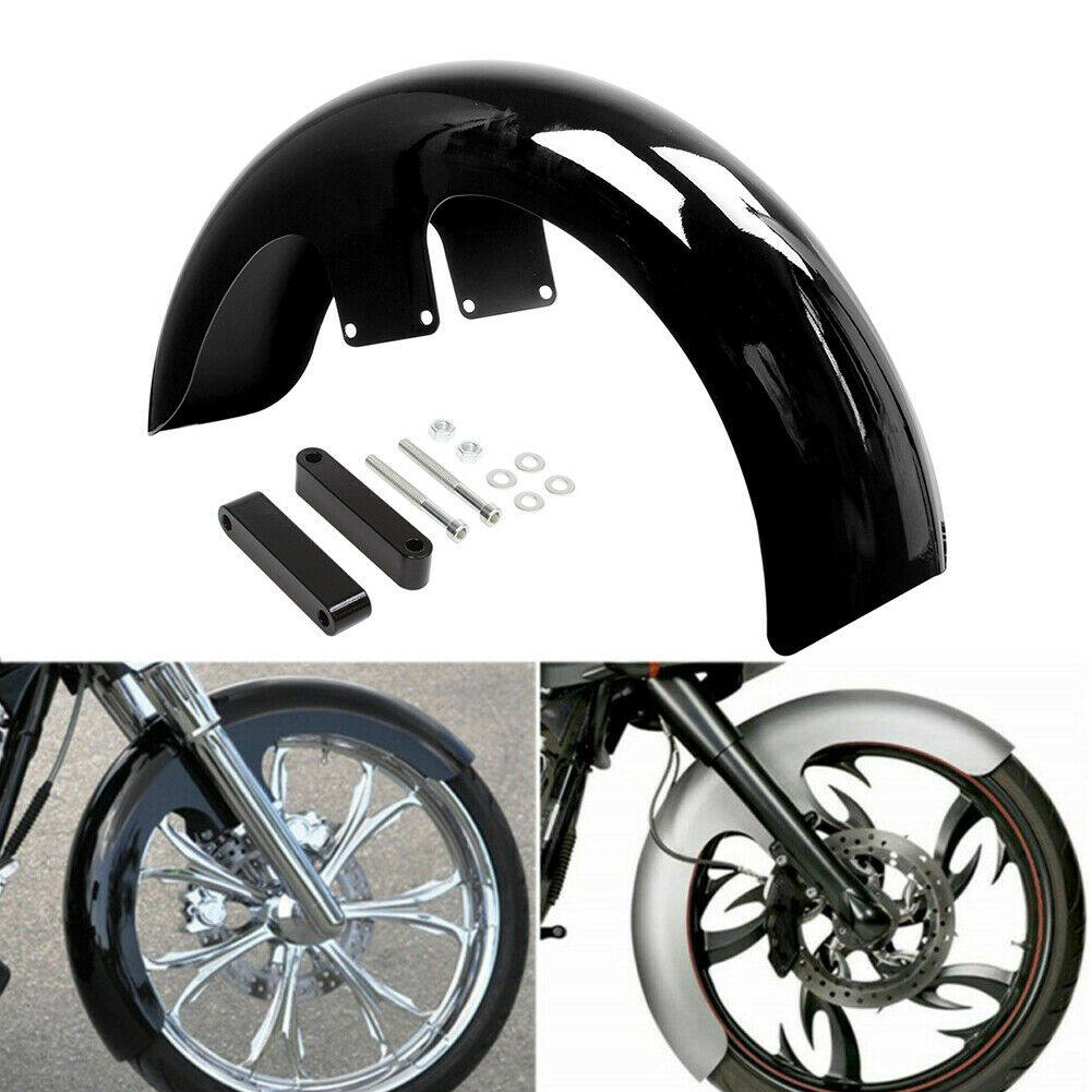 ALL-CARB Glossy Black 21 Inch Wrap Front Fender Replacement for Touring Glide Baggers