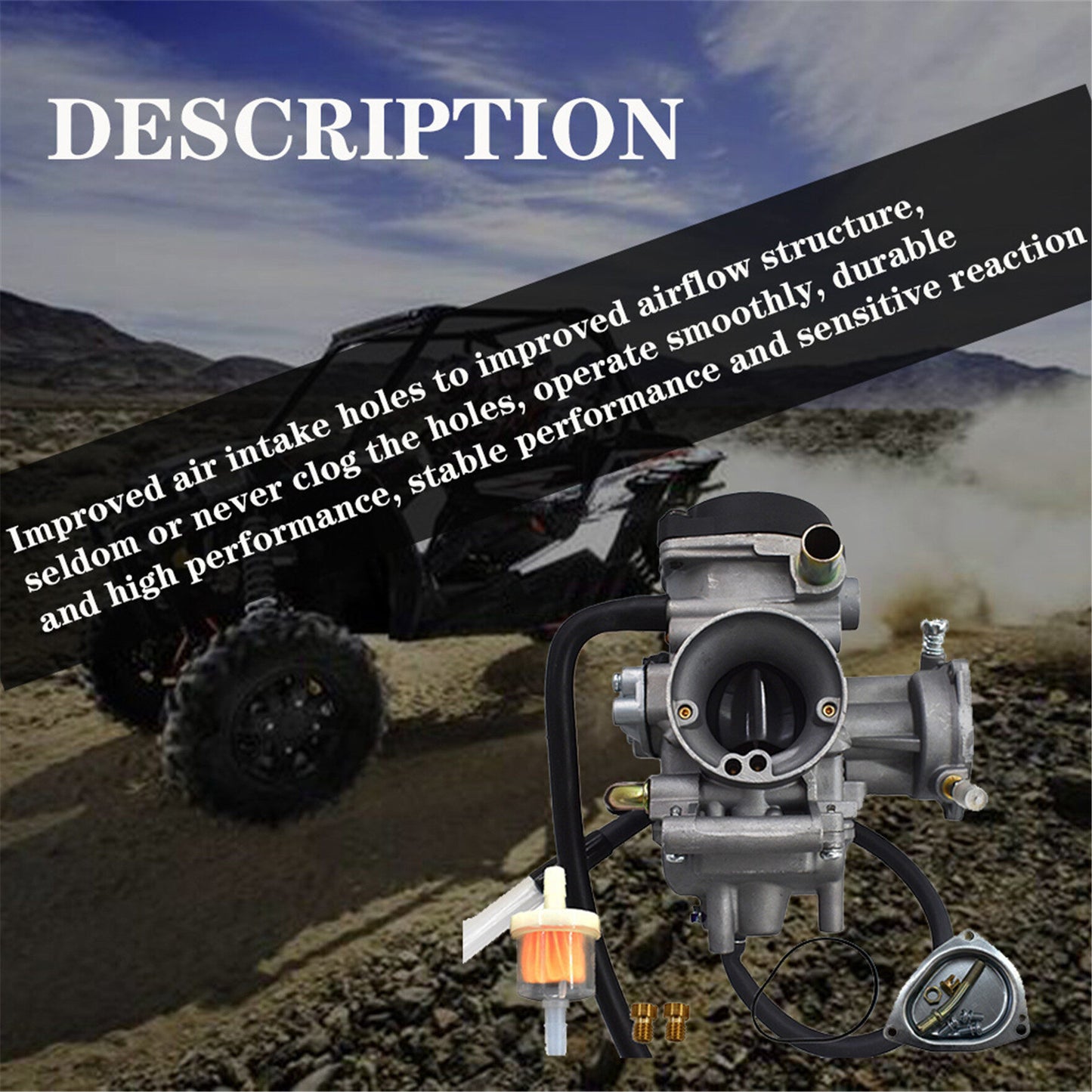 New Carburetor Fit for Yamaha Rhino 450 YXR450 YXR450FA YXR450FAH YXR450FASE YXR450FH YXR450FSE 4x4 2006-2009 Carb