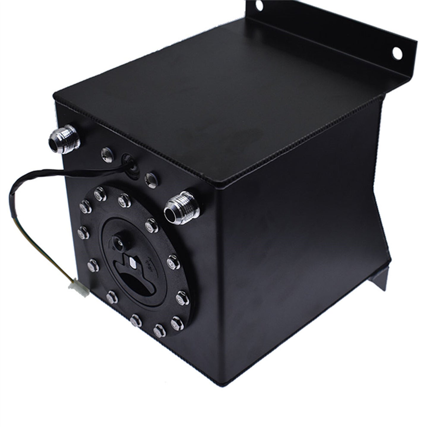 2.5 Gallon Aluminum Black Fuel Tank Racing Fuel Cell Tank Drifting Fuel Cell Tank with Level Sender 9.4L