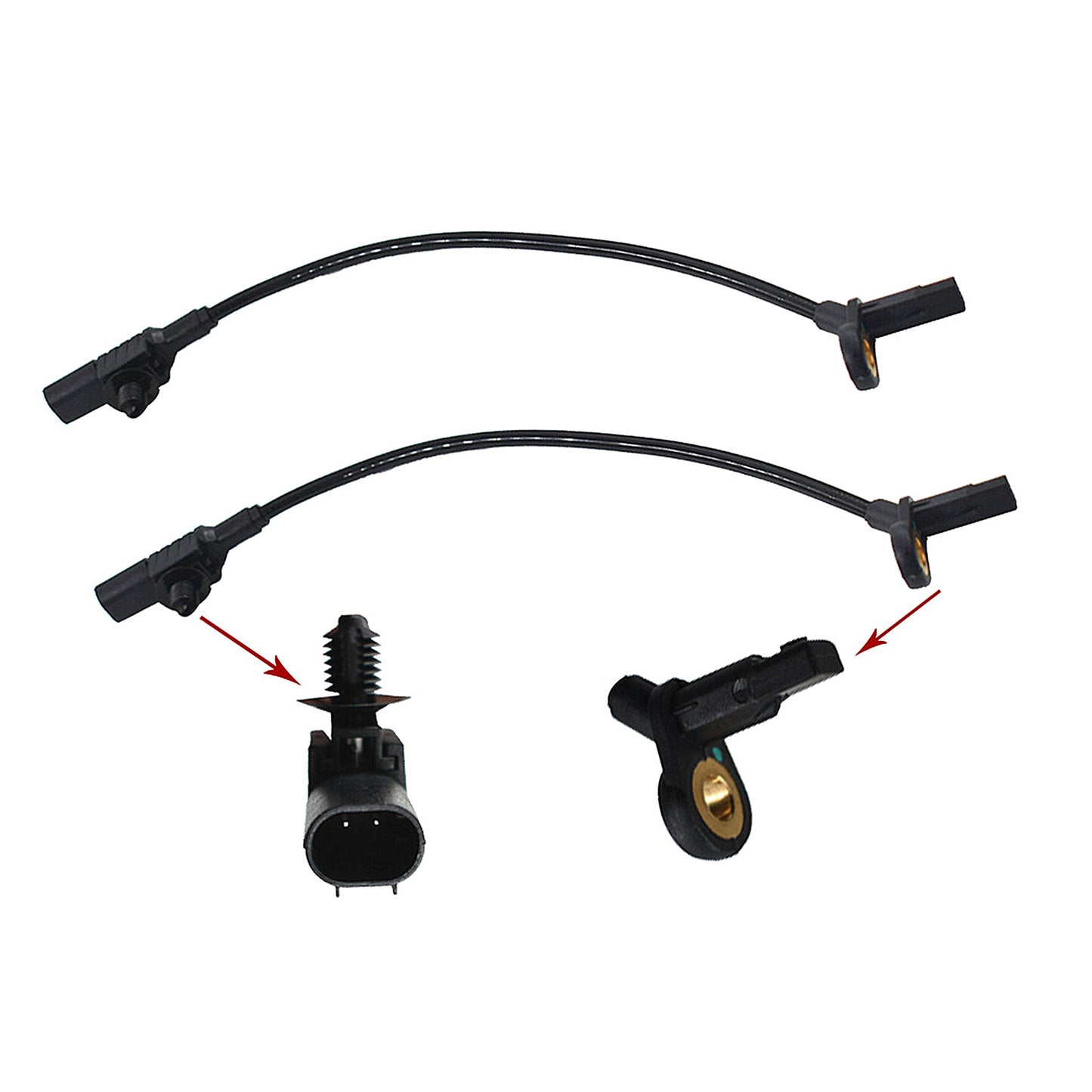 ALL-CARB 4pcs Front Rear ABS Wheel Speed Sensor Replacement for 2006-2011 Mercedes-Benz W164 ML350 ML320 R320 GL320 1645400717 1645400917