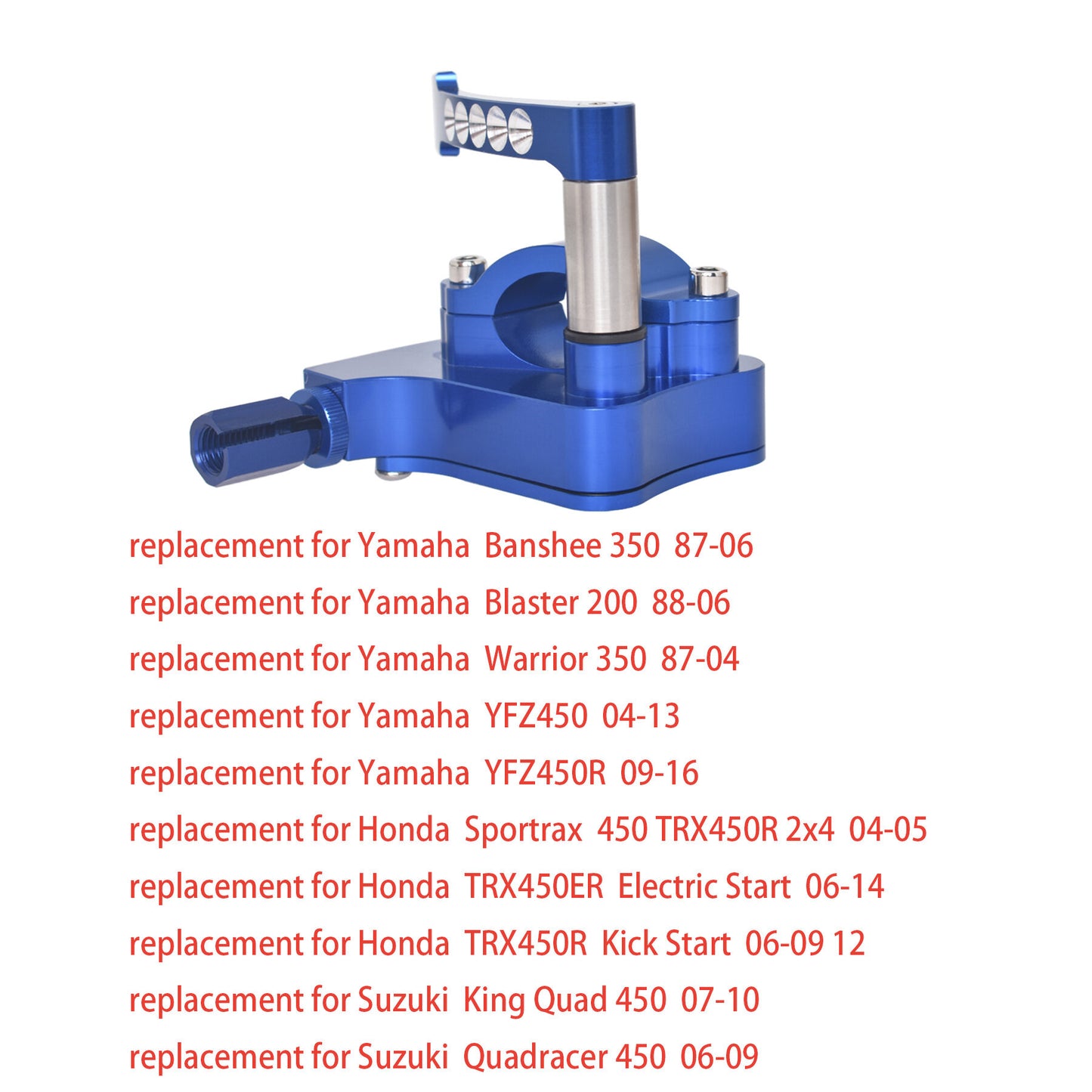 ALL-CARB Blue Throttle Thumb Assembly Replacement for Yamaha Banshee Raptor Kawasaki Suzuki Polaris Banshee Raptor 350 660 660R 700 700R