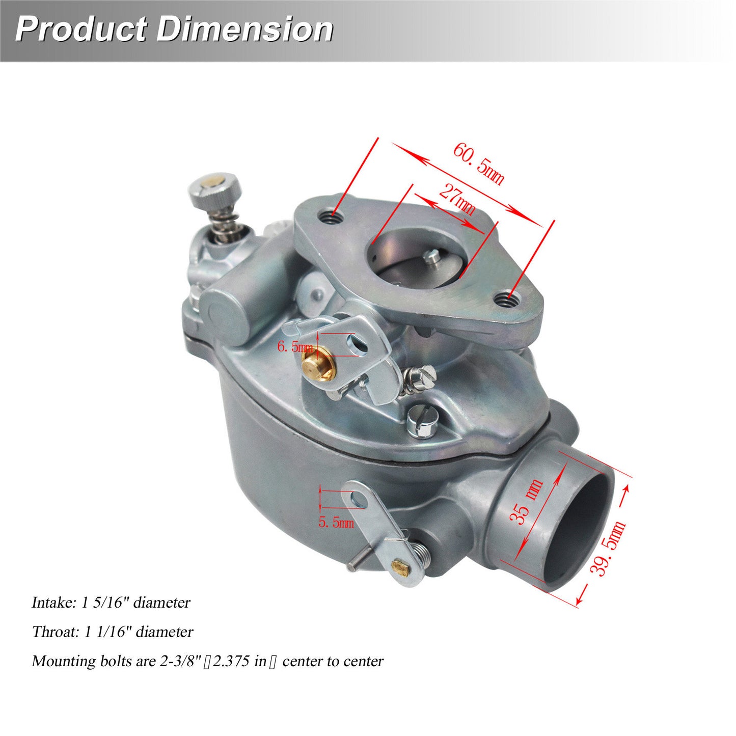 533969M91 Carburetor Replacement for Massey Ferguson TO35 35 50 F40 50 150 204 2135 TX605