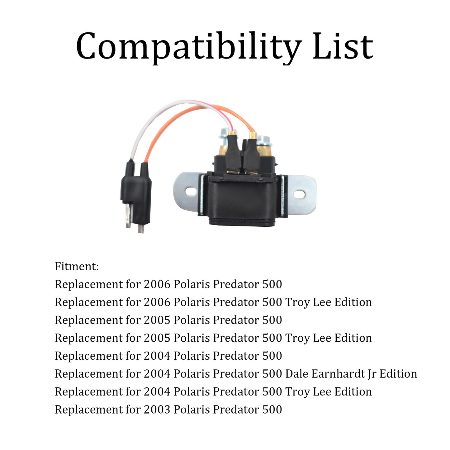 ALL-CARB Starter Relay Solenoid Replacement for 2003-2006 Polaris Predator 500