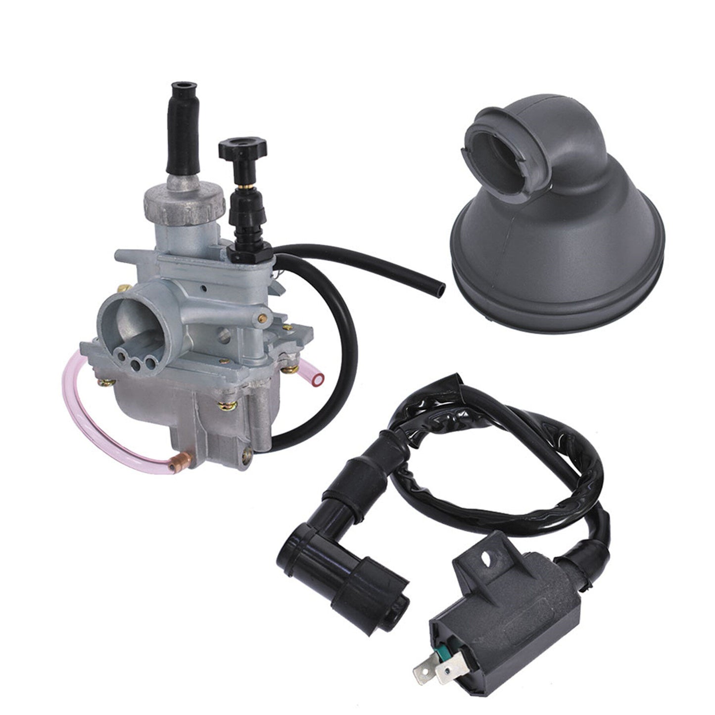 ALL-CARB Carburetor Replacement for Suzuki Quadsport80 LT-80 1987-2006 with Intake Boot Rubber Cleaner & Ignition Coil