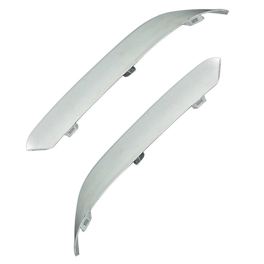 ALL-CARB 2 Pieces Chrome Front Left Right Bumper Trim Molding Strip Plastic Replacement for 2005-2010 300 C 4805938AA 4805938AA CH1059127 CH1058127