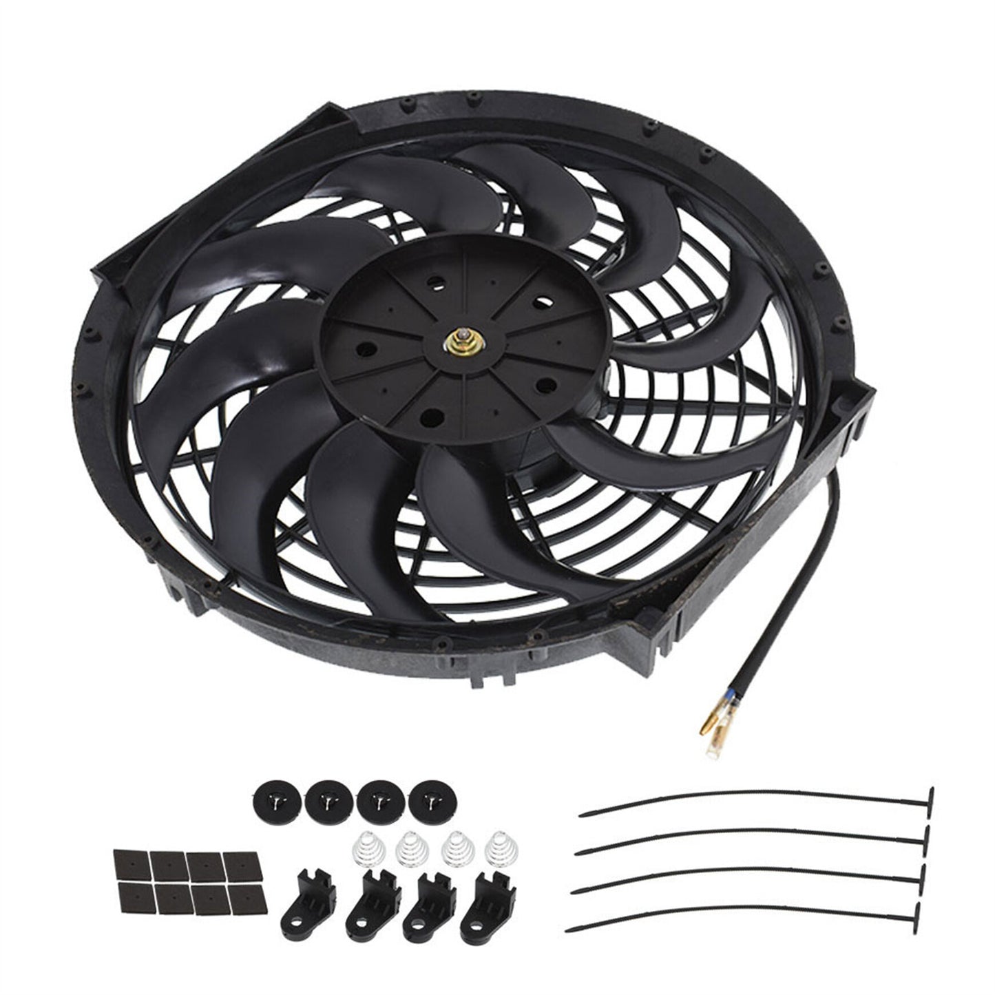 ALL-CARB 2x 12 Inch Universal Electric Condenser Radiator Cooling Fan