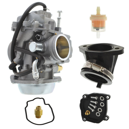Carburetor with Intake Boot Replacement for Polaris Hawkeye 300 400 Magnum 425 Worker 500 Carb
