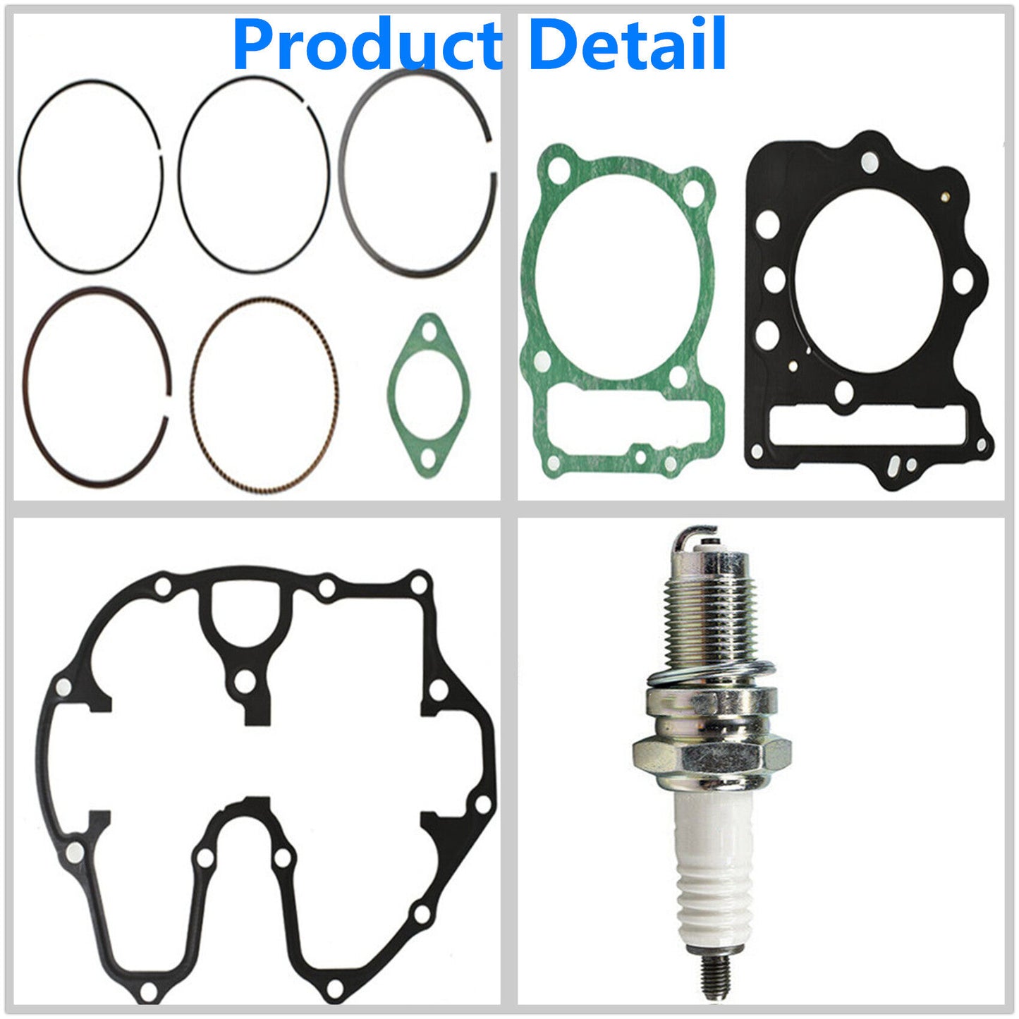 ALL-CARB Cylinder Piston Gasket Rebuild Kit Replacement for Honda Sportrax 400 12100-HN1-A70 12191-KCY-672 1999-2008