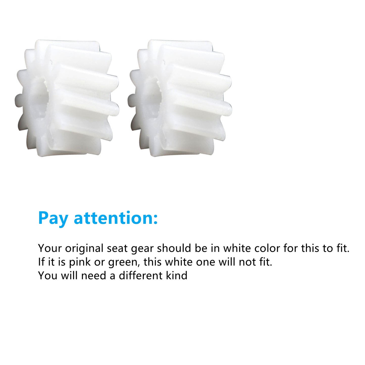 ALL-CARB Set of 2 Reclining Car Seat Gear Replacement for BMW E36 320i 325i 318i 328i M3 White