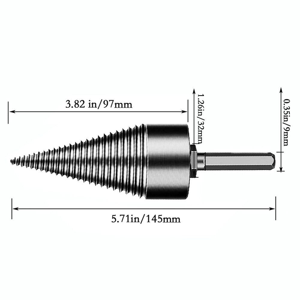 Firewood Log Splitter Drill Bit for Wood Splitter Drill Bits Wood Log Splitter Screw Cone Driver