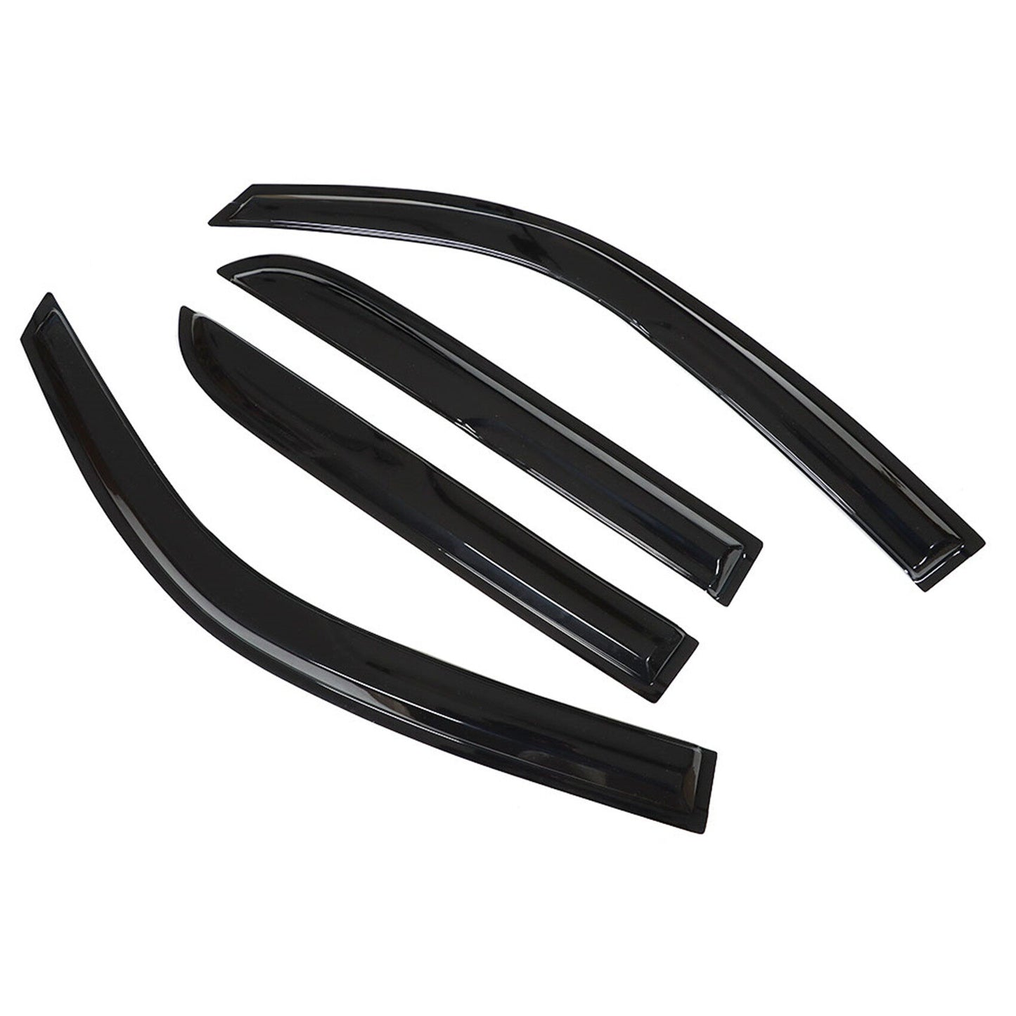 ALL-CARB Window Vent Visors Shade Sun Rain Wind Guards Deflectors Cover Acrylic Replacement for Toyota 4runner 1996-2002 Outside 4 Pieces Black
