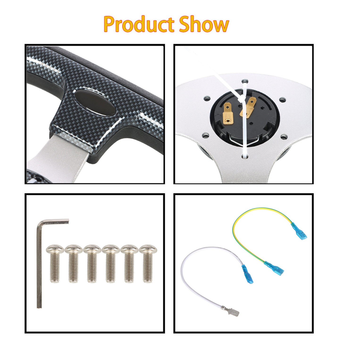 ALL-CARB Steering Wheel Replacement for EZGO TXT RXV Club Car DS Precedent Yamaha G29