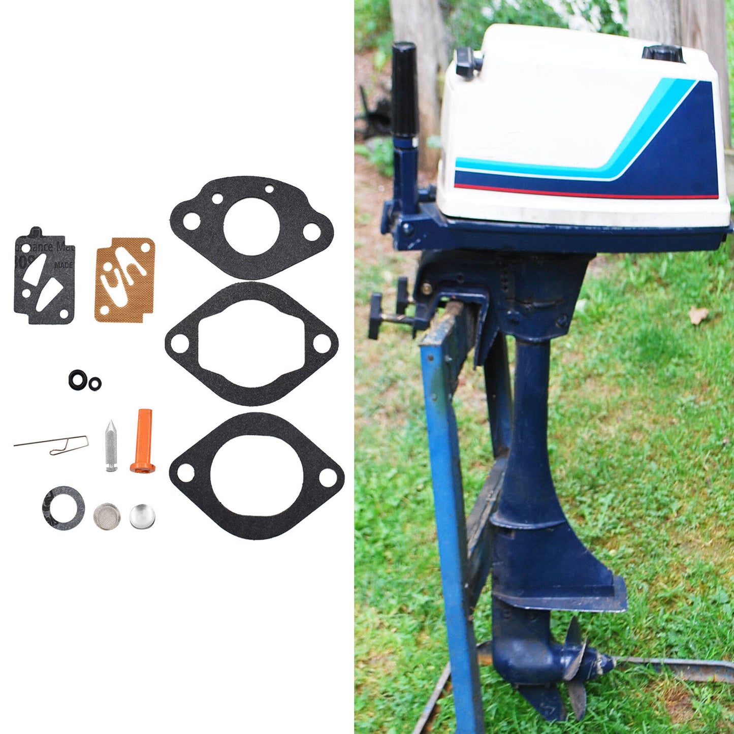 ALL-CARB Outboard Motor Carburetor Kit Replacement for Eska Sears Ted Williams Tecumseh 1961- 1987