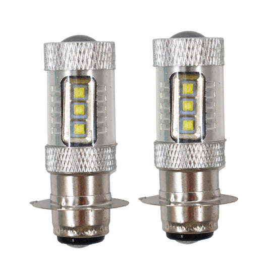 ALL-CARB 2 Pcs Super White 8500K LED 100w Headlights Bulbs Replaement for Honda 125 200 250 450 1985-2004