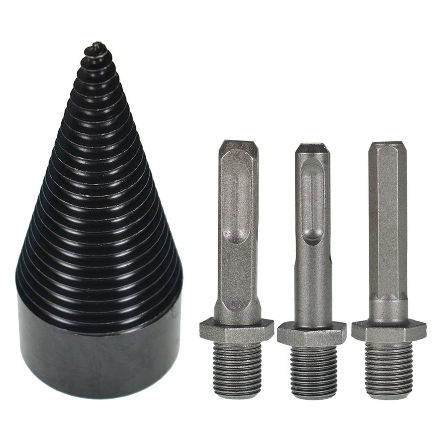 ALL-CARB Hex+Square+Round Wood Splitter Firewood Drill Bit Replacement for 42mm Household Electric Drill
