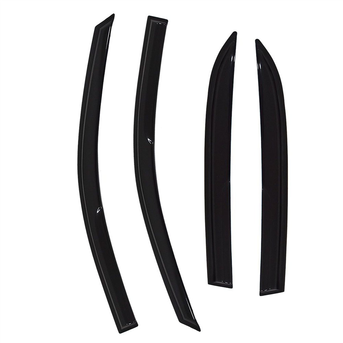 ALL-CARB Window Vent Visors Shade Sun Rain Wind Guards Deflectors Cover Acrylic Replacement for 2003 2004 2005 2006 2007 Honda Accord Sedan 4-Door Outside 4 Pieces Black