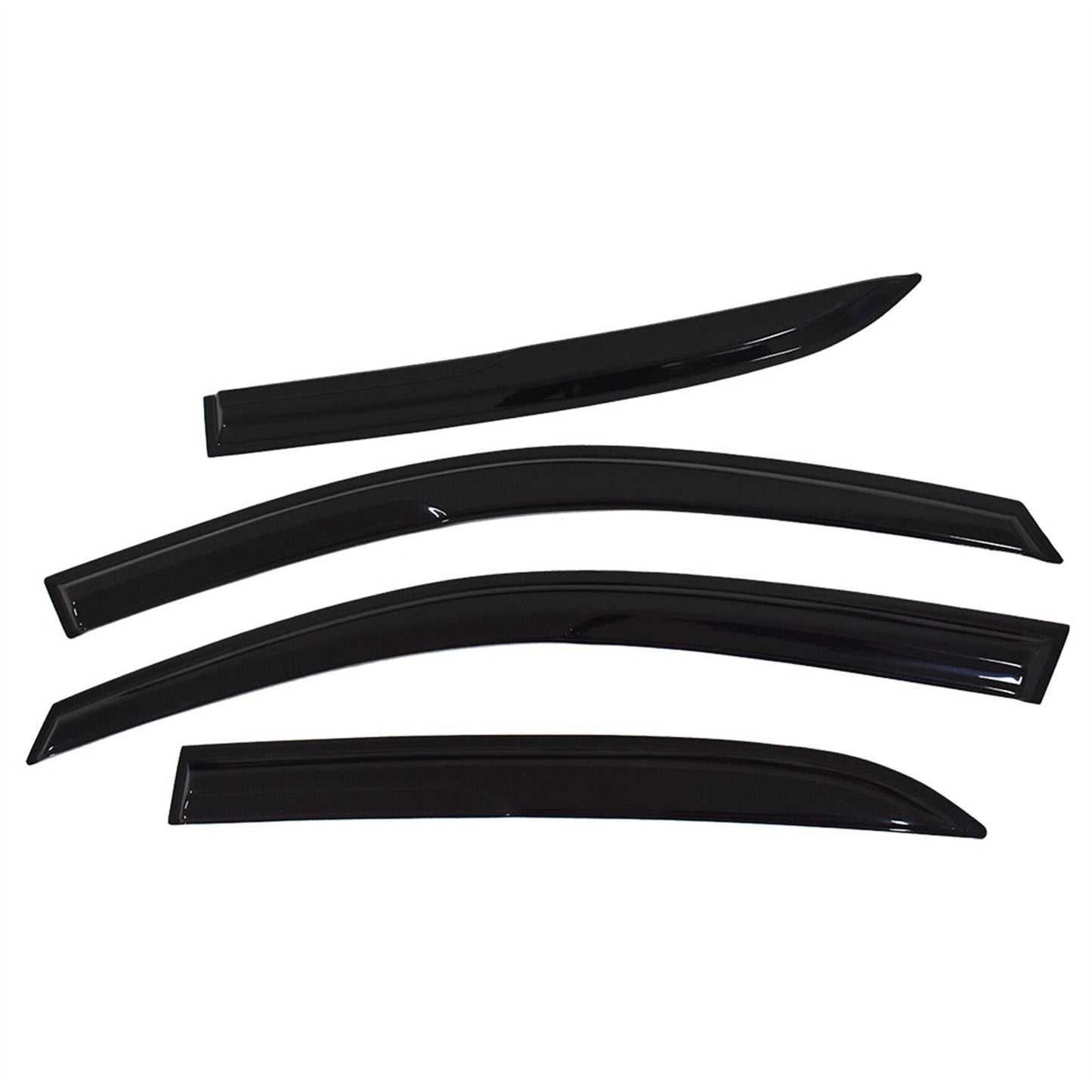 ALL-CARB Window Vent Visors Shade Sun Rain Wind Guards Deflectors Cover Acrylic Replacement for 2003 2004 2005 2006 2007 Honda Accord Sedan 4-Door Outside 4 Pieces Black
