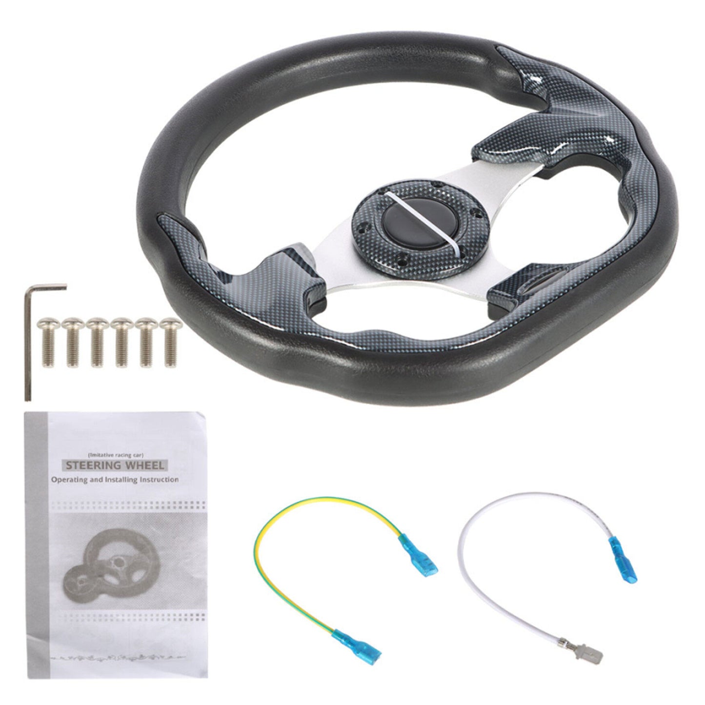 ALL-CARB Steering Wheel Replacement for EZGO TXT RXV Club Car DS Precedent Yamaha G29