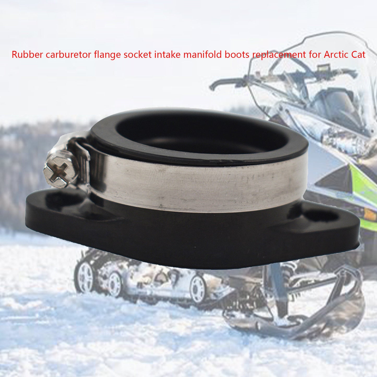 ALL-CARB Rubber Carburetor Flange Carb Socket Intake Boot Replacement for Arctic Cat Replaces 0670-198