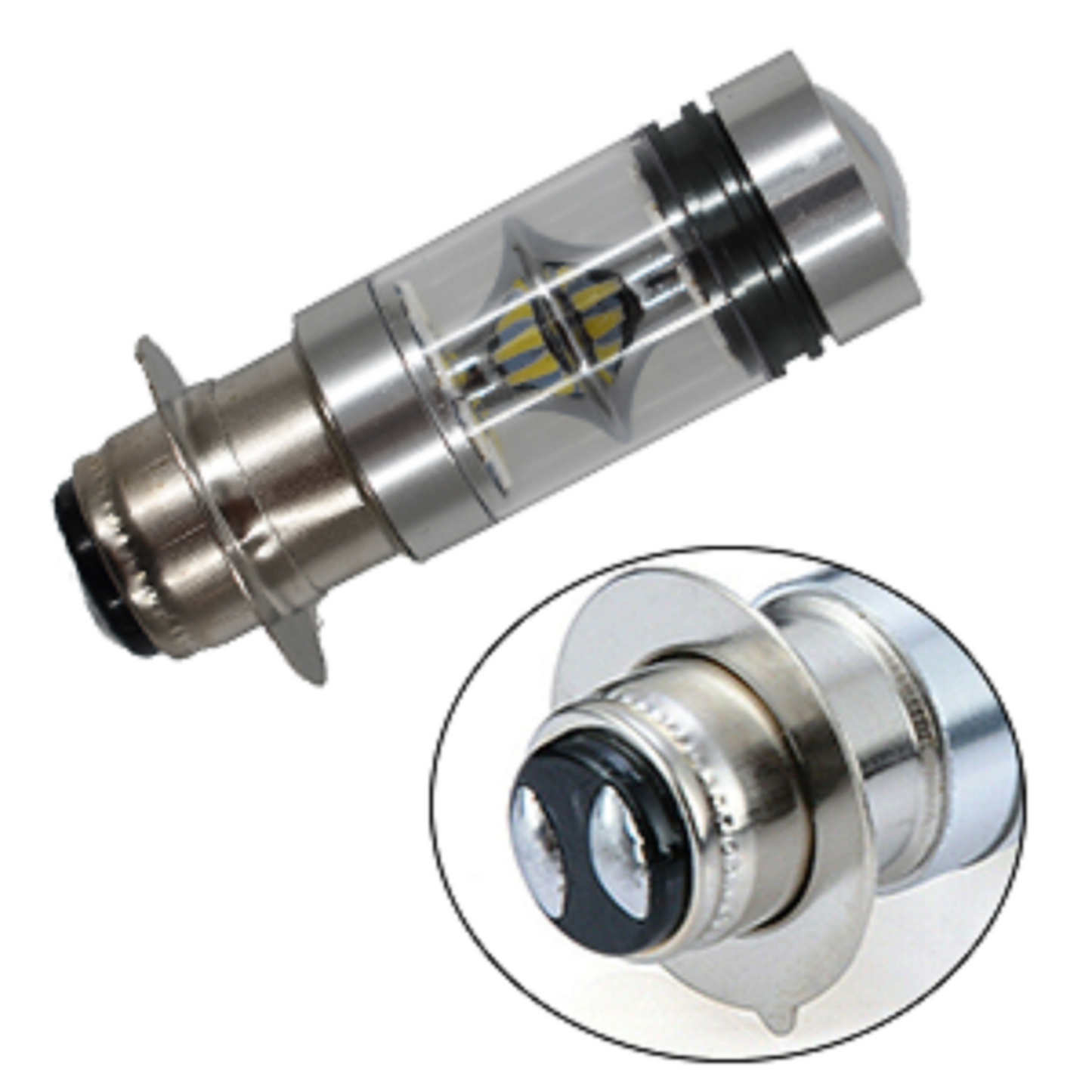 ALL-CARB 2 100w 6000K Wihte Led Headlight Replaement for Yamaha YFZ450R Rhino 700 Raptor YFM660 1986-2005