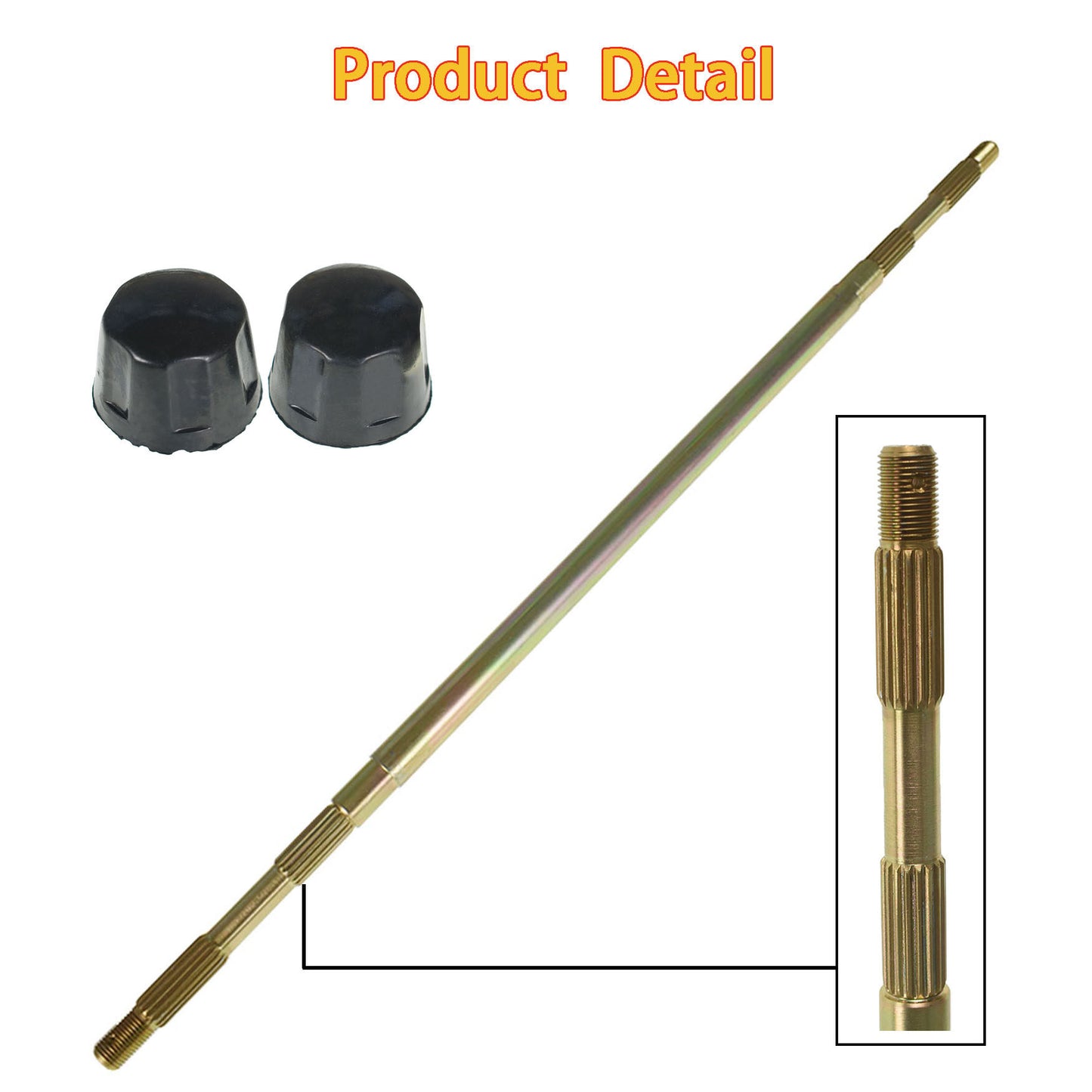 ALL-CARB 29inch Go Kart Rear Axle Shaft Assembly Kit 740mm Axle Sprocket Hub Brake Chain Brake Master Cylinder Caliper Replacement for Drift Trike DIY Go Kart