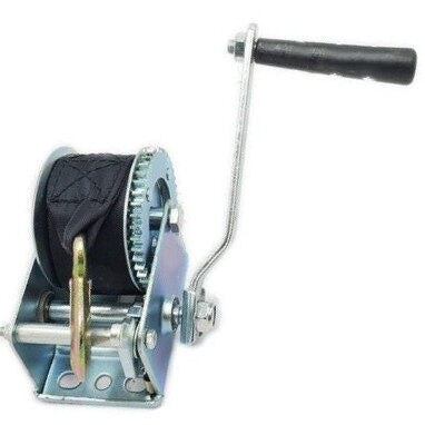 Boat Trailer Winch, 1200lbs Hand Crank Winch With Brake And Cable For Anchor, Portable Manual Gear Winch For ATV/UTV, Two-Way Self-Locking Traction Device
