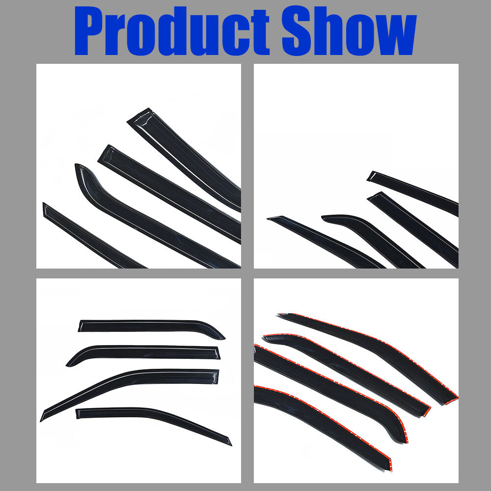ALL-CARB Window Vent Visors Shade Sun Rain Wind Guards Deflectors Cover Acrylic Replacement for 2011-2019 Explorer Outside 4 Pieces Black