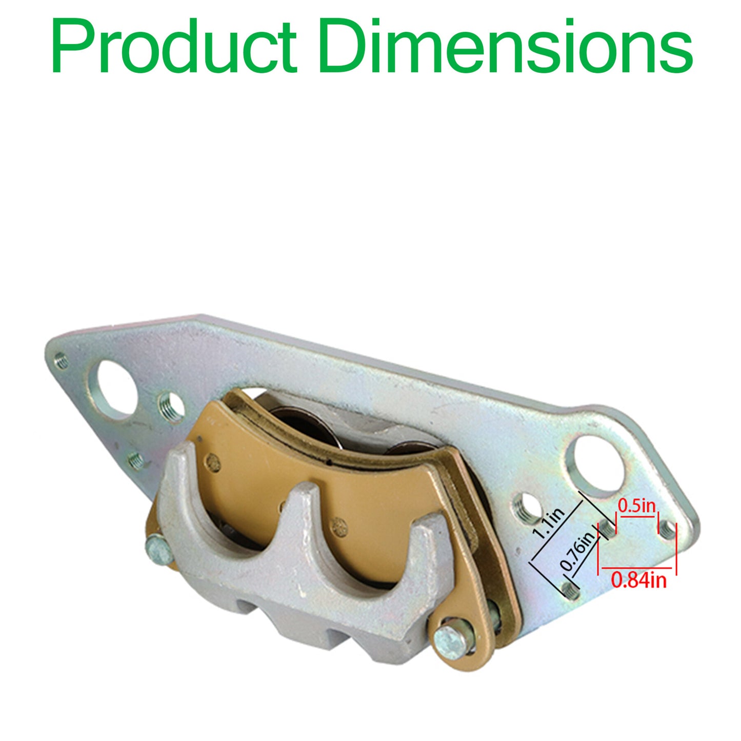 ALL-CARB Front Left Right Brake Calipers W/Pads Replacement for Polaris Ranger 800 / Crew / XP 2010-2015