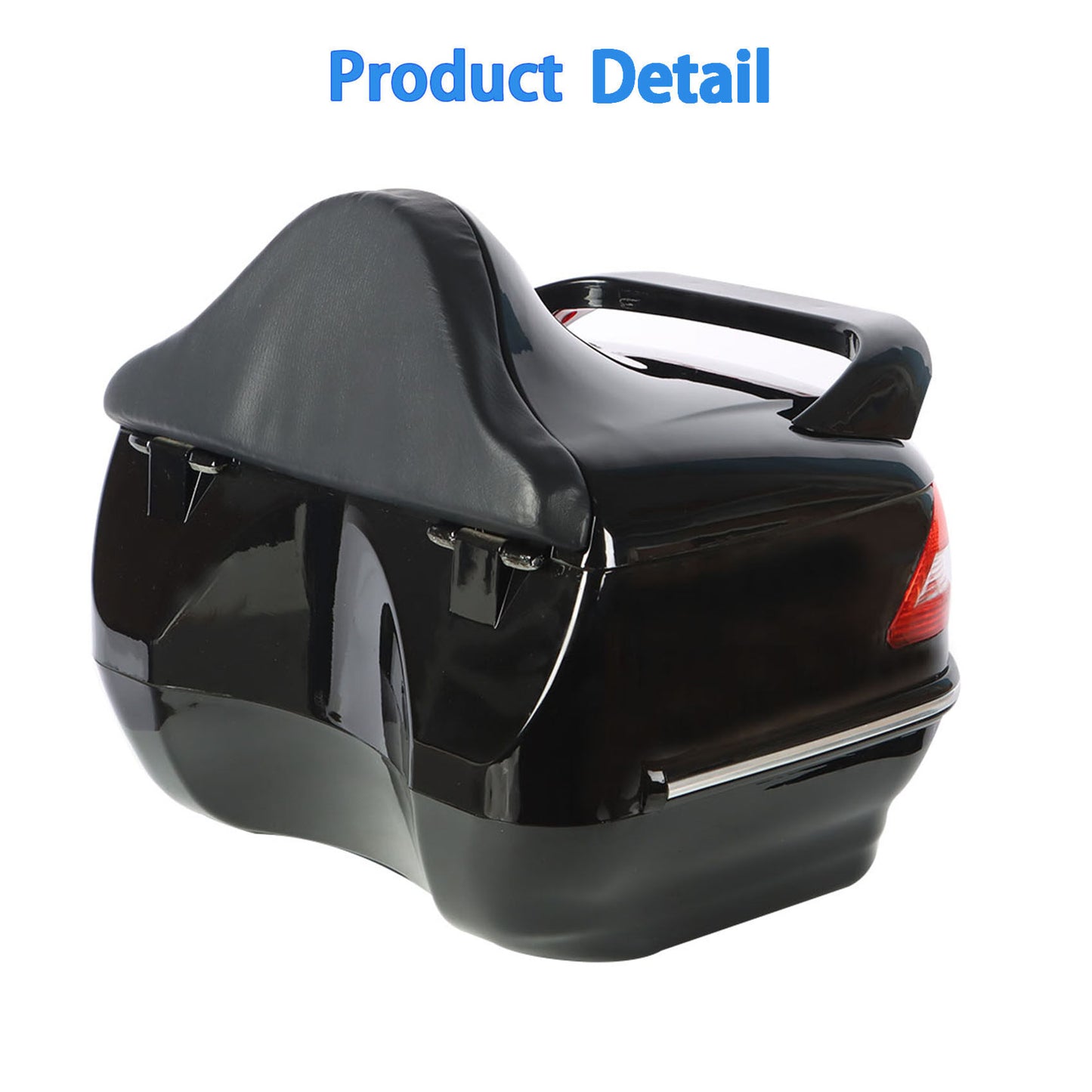 ALL-CARB 28L Motorcycle Trunk Luggage Tour Pack Box with Tail Light Black
