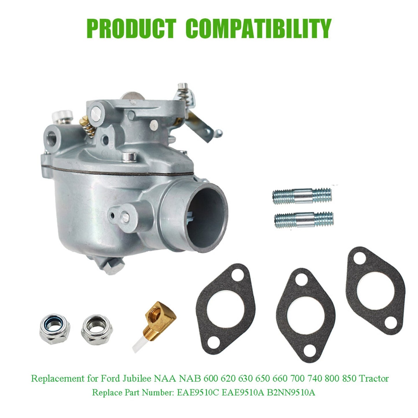 ALL-CARB EAE9510C Tractor Carburetor Replacement for Ford Jubilee NAA NAB 600 700 TSX428 Series with 134 CID Gas Engines
