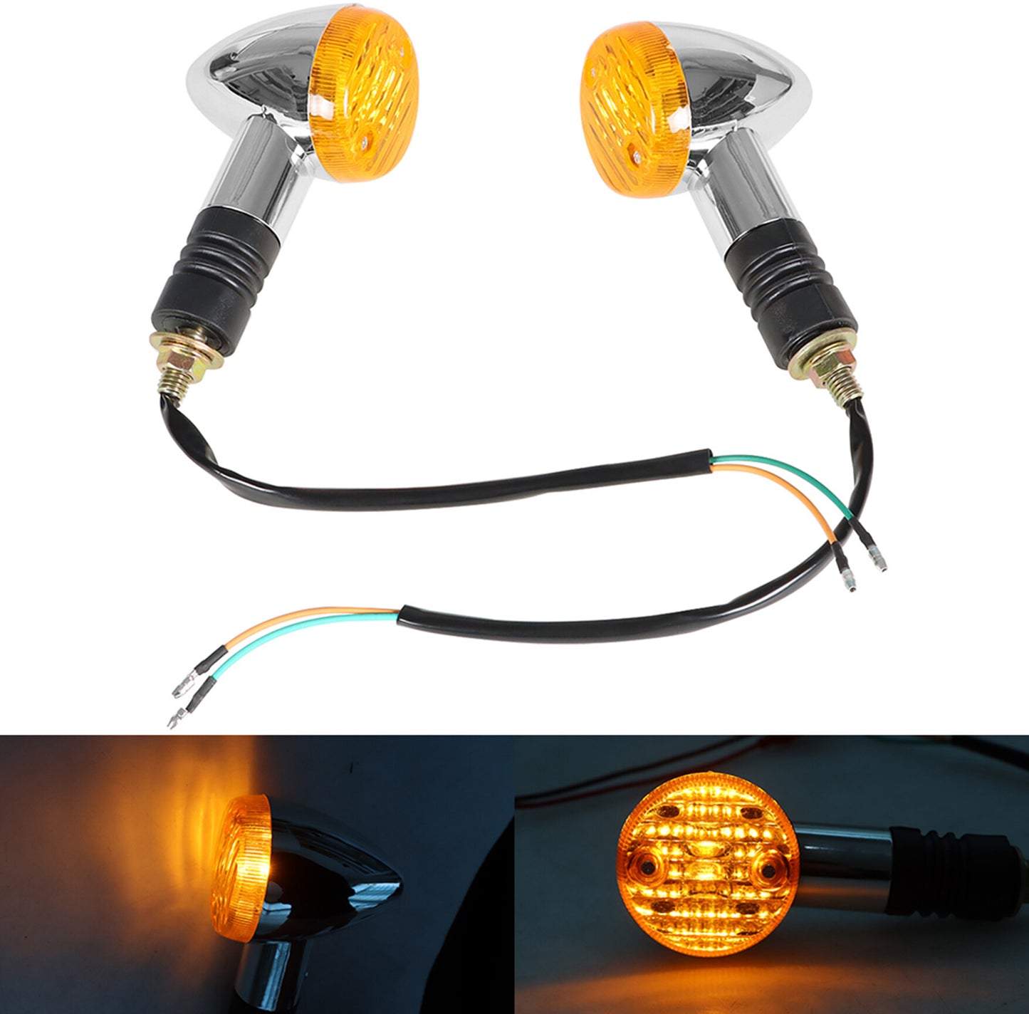 ALL-CARB Rear Turn Signal Blinker Indicator Light Replacement for Honda Suzuki Yamaha