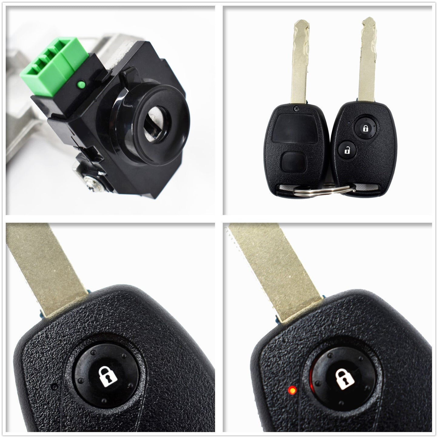 ALL-CARB Ignition Switch Cylinder Lock Replacement for 2006-2011 Honda Civic Auto Trans 2 Key