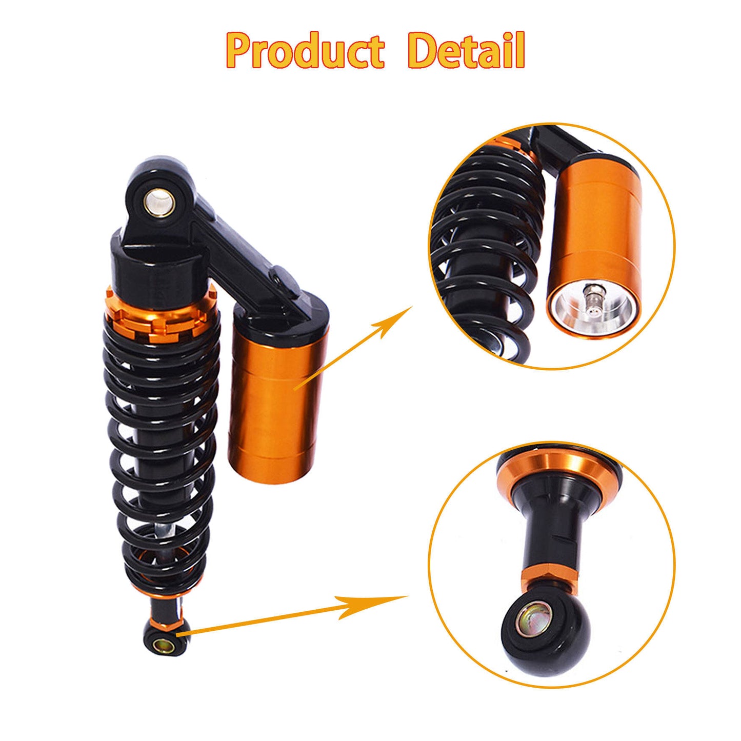 ALL-CARB 2pcs Adjustable Suspension Air Shock Universal Motorcycle Rear Absorber Replacement for Honda Yamaha Suzuki Kawasaki 12.5 Inch 320mm