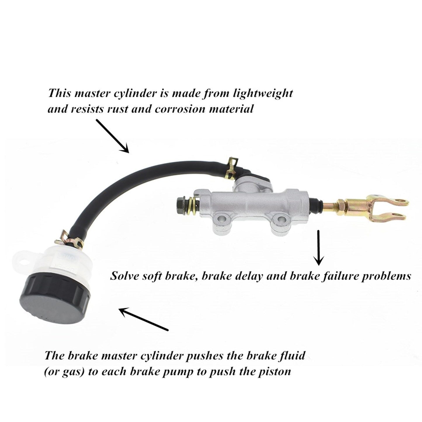 ALL-CARB Rear Brake Master Cylinder Pump Replacement for Yamaha Blaster 200 2003-2006