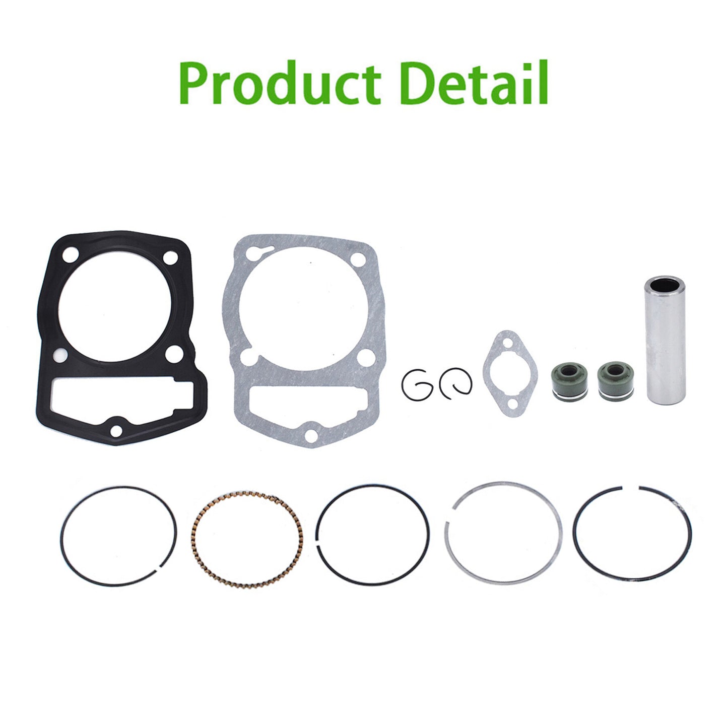 ALL-CARB Cylinder Kit Piston 65.5mm Rings Gaskets 250cc Replacement for Honda 250CM3 ATC200 ARC XL200