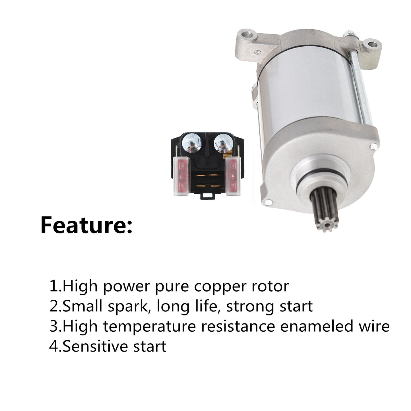 ALL-CARB Starter & Relay Solenoid Replacement for Yamaha Rhino 660 YXR660 2004-2006 5KM-81890-00-00