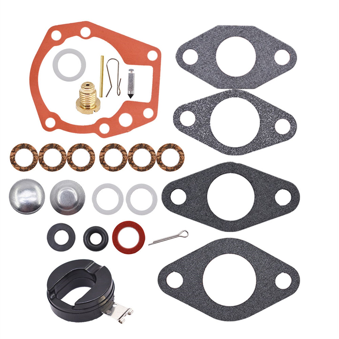 ALL-CARB Repair Carburetor Rebuild Kit & Float Replacement for Johnson Evinrude 1.5 2 3 4 5 5.5 6 HP 18-7043 439071