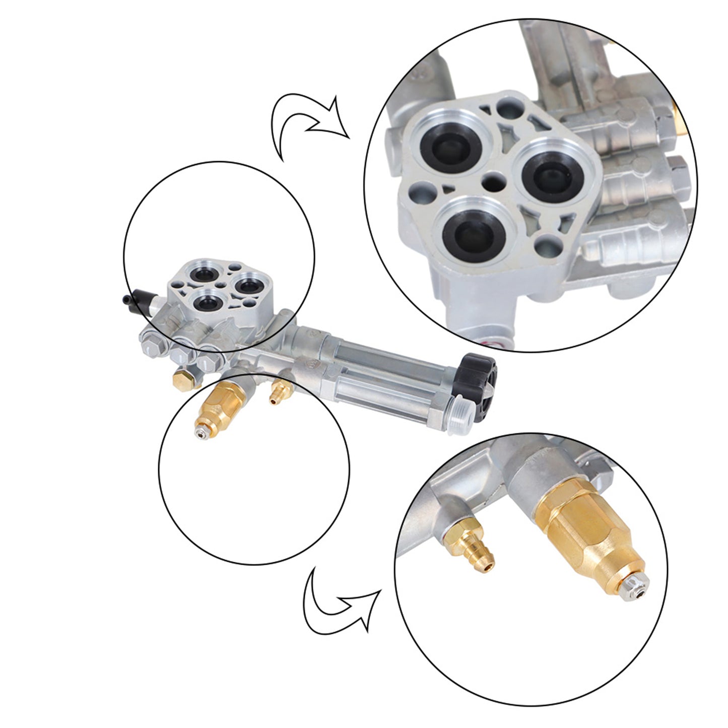 ALL-CARB Pressure Washer Pump Head Replacement for RMW2G20 RMW2.2G24 RMW2G23B RMW2G24 RMW2G25 RMW2.2G20D SRMW2.2G26
